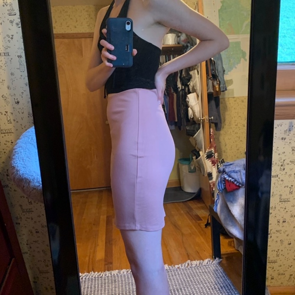 Blush Midi Bodycon Skirt - Picture 2 of 6